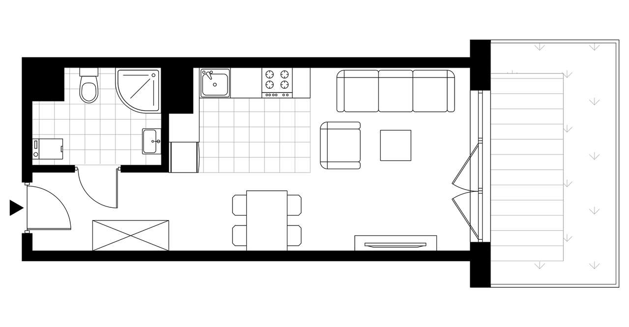 Osiedle Łososiowa | mieszkanie 1-pok. | 3 - Pełny obrazek: 4/7