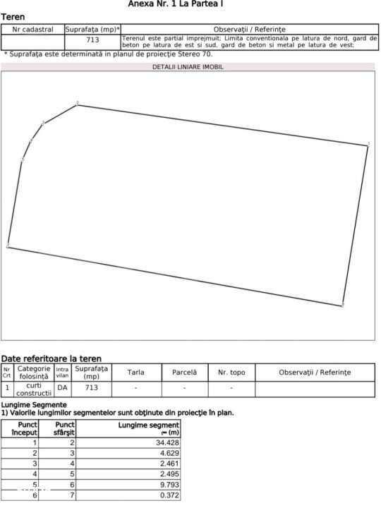 Teren intravilan, imprejmuit, 713 mp, zona Bariera Valcii - Imagine principală: 2/2