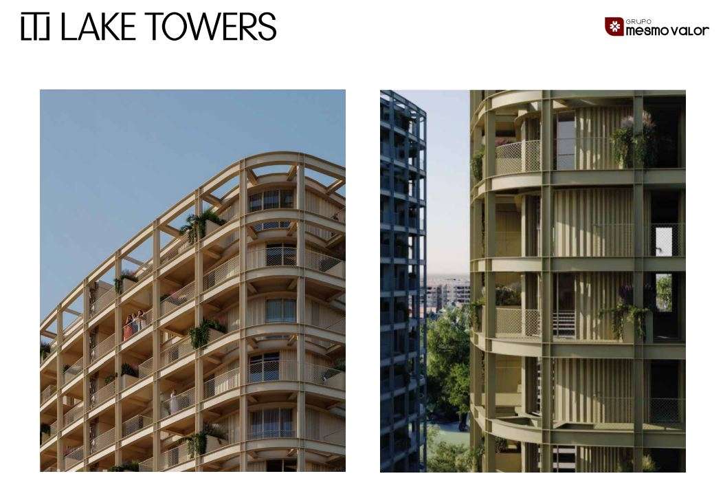 T1 Smart Novo, com varanda e lugar de Garagem, no Empreendimento Lake-3