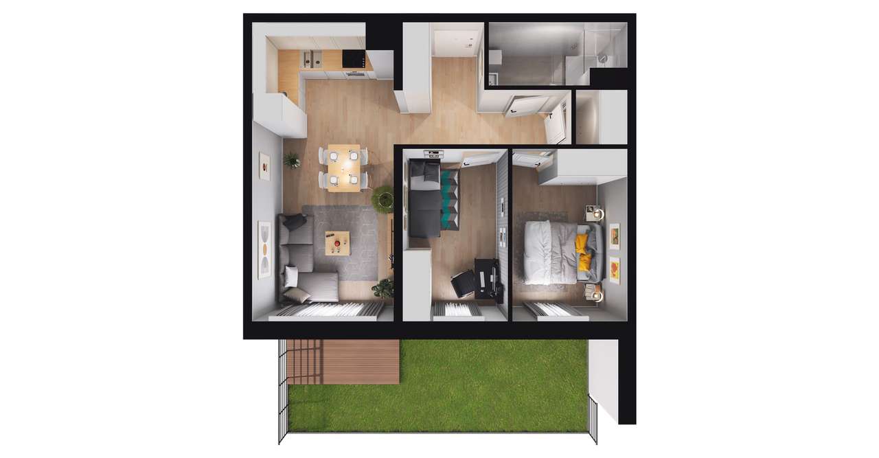 Mysłowice, Kwiatowa  | mieszkanie 3-pok. | A 0.01 - Pełny obrazek: 3/9