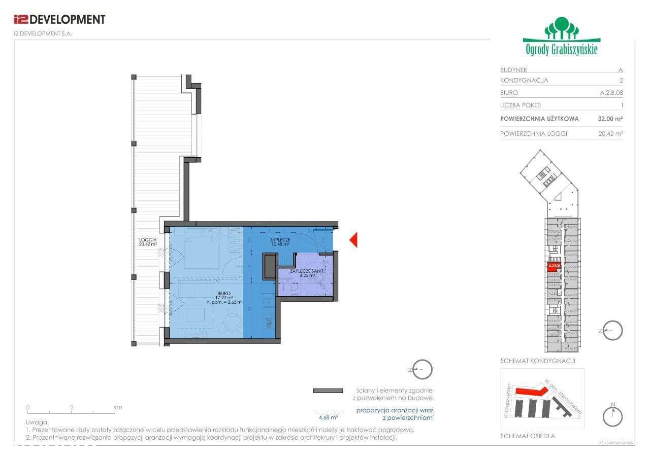 1- pok. mieszkanie 32m² (A.2.B.08) | Ogrody Grabiszyńskie | Od zaraz - Pełny obrazek: 2/9