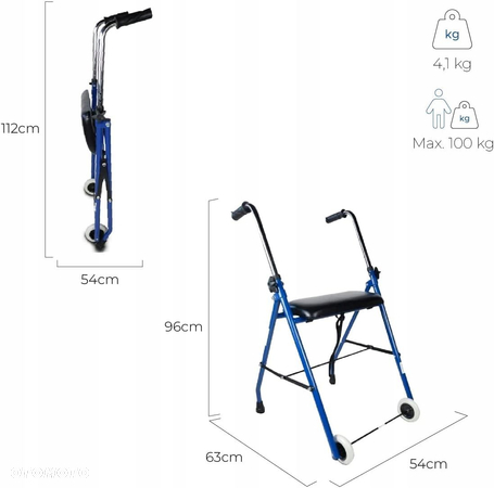 Balkonik chodzik wielofunkcyjny składany Mobiclinic Emerita - 2