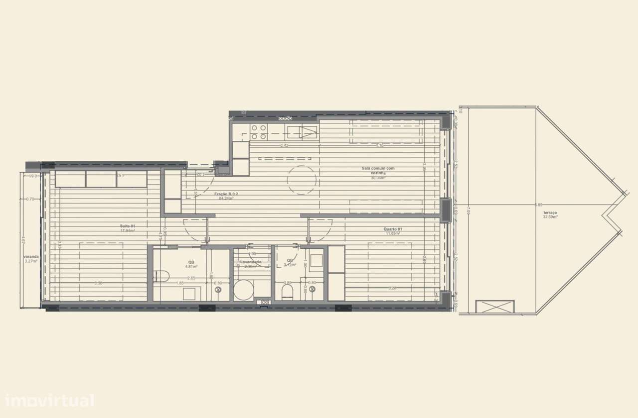 Apartamento T2 Premium | Terraço & Jardim - Grande imagem: 4/4