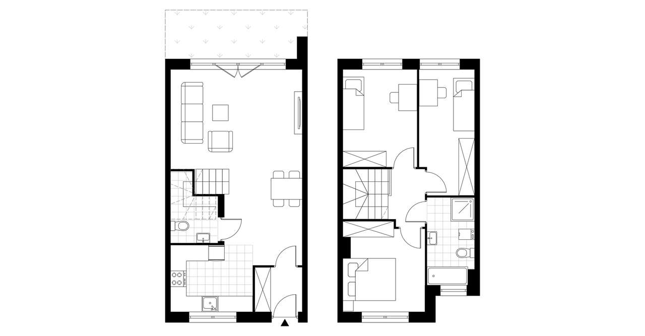 4-pokojowy dom 82m2 + ogródek Bezpośrednio - Pełny obrazek: 3/8