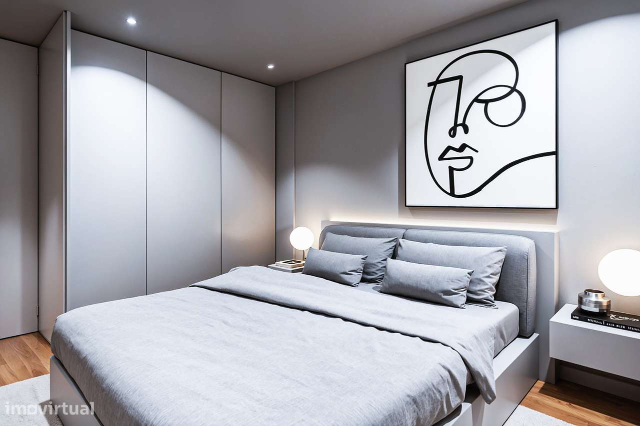 T2 com Mezanino (Suíte) e 2 Lugares de Estacionamento – Valbom - Grande imagem: 3/9