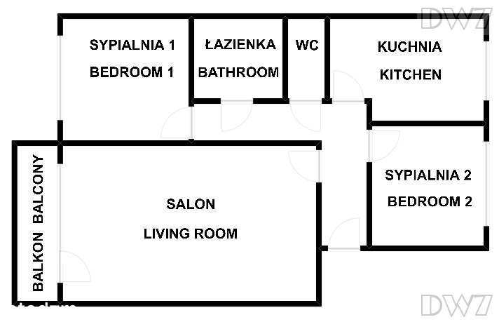 3 pok,oddzielna kuchnia,balkon,ul.Dobrego Pasterza-19
