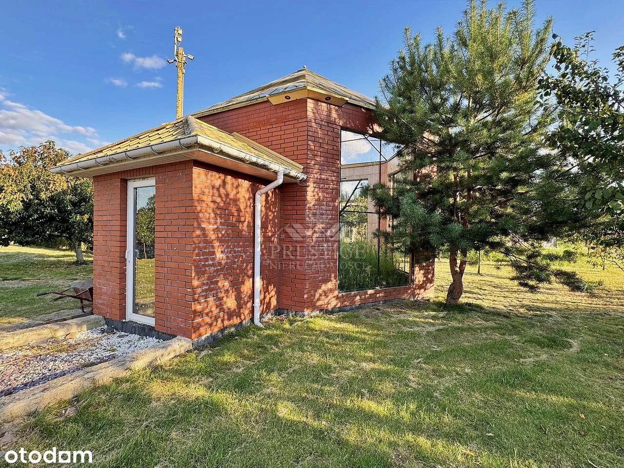 Dwa domy, siedlisko ze stawem i halą, wśród lasu-9