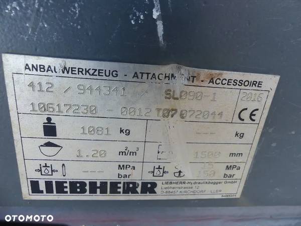 Liebherr SW48 Likufix Łyżka skarpowa kopiąca / 1.2m3 - 8