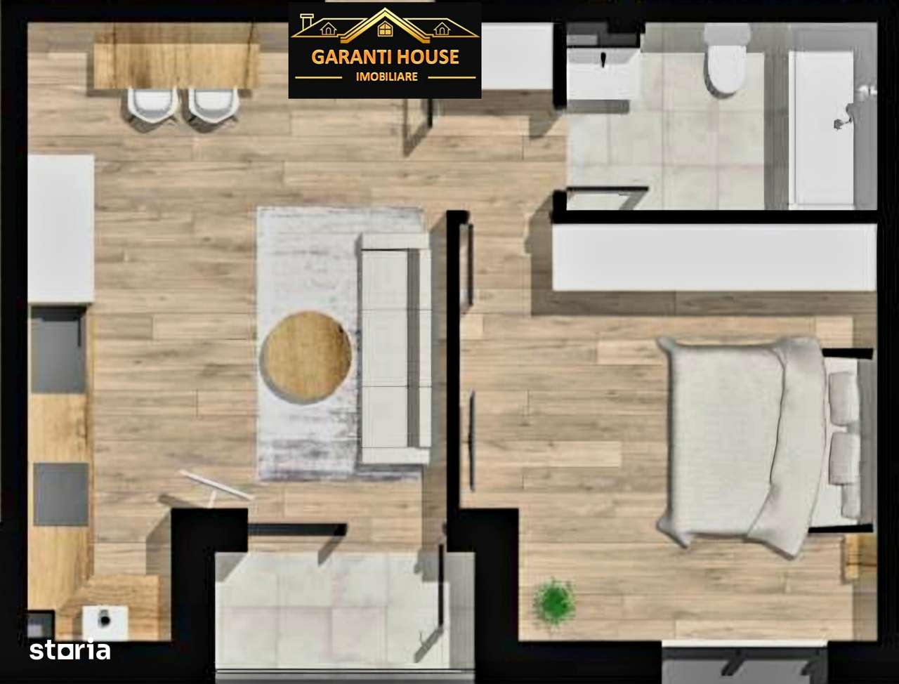 Zona Oltului, Bloc nou, apartament cu 2 camere, semifinisat, 67 990€-6