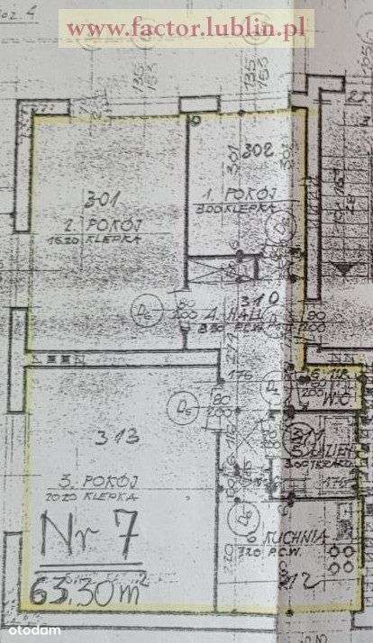 Mieszkanie 3 pokojowe 63,3 m2 Śródmieście-14