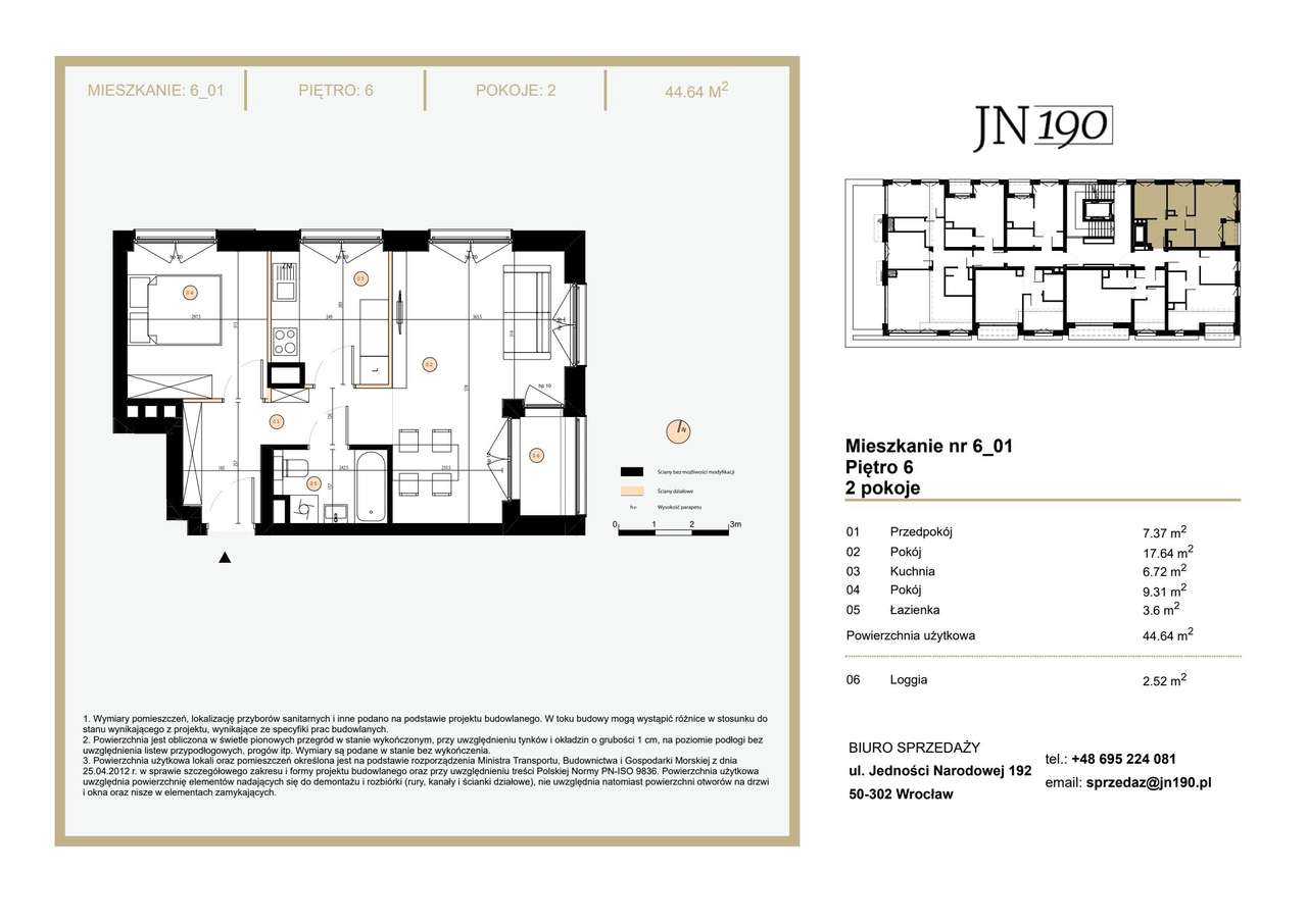 J​N 190 etap I​I | mieszkanie 2-pok. | 6_01 - Pełny obrazek: 2/9