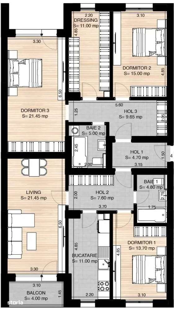 Apartament 4 camere cu gradina | Pipera – Rond OMV | 0% comision-6
