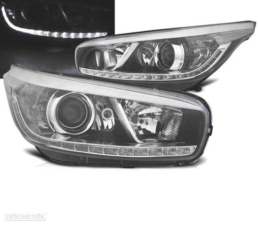 FARÓIS OPTICAS PARA KIA CEED II 12-18 LUZ DIURNA LED PRETO - 3