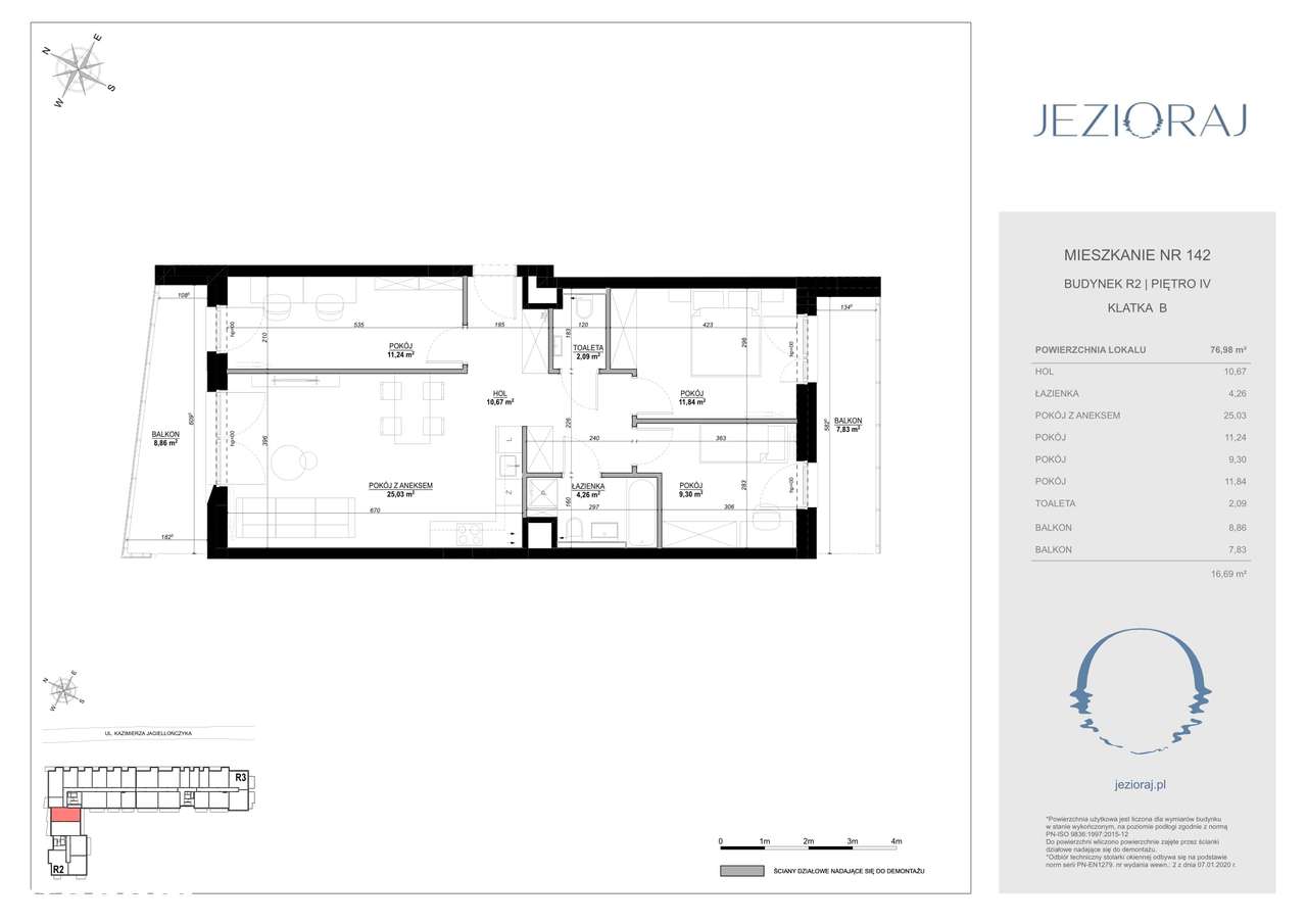 Jezioraj | Zamieszkaj na wakacjach!  Mieszkanie 4-pok.+2 balkony | 142 - Pełny obrazek: 2/12