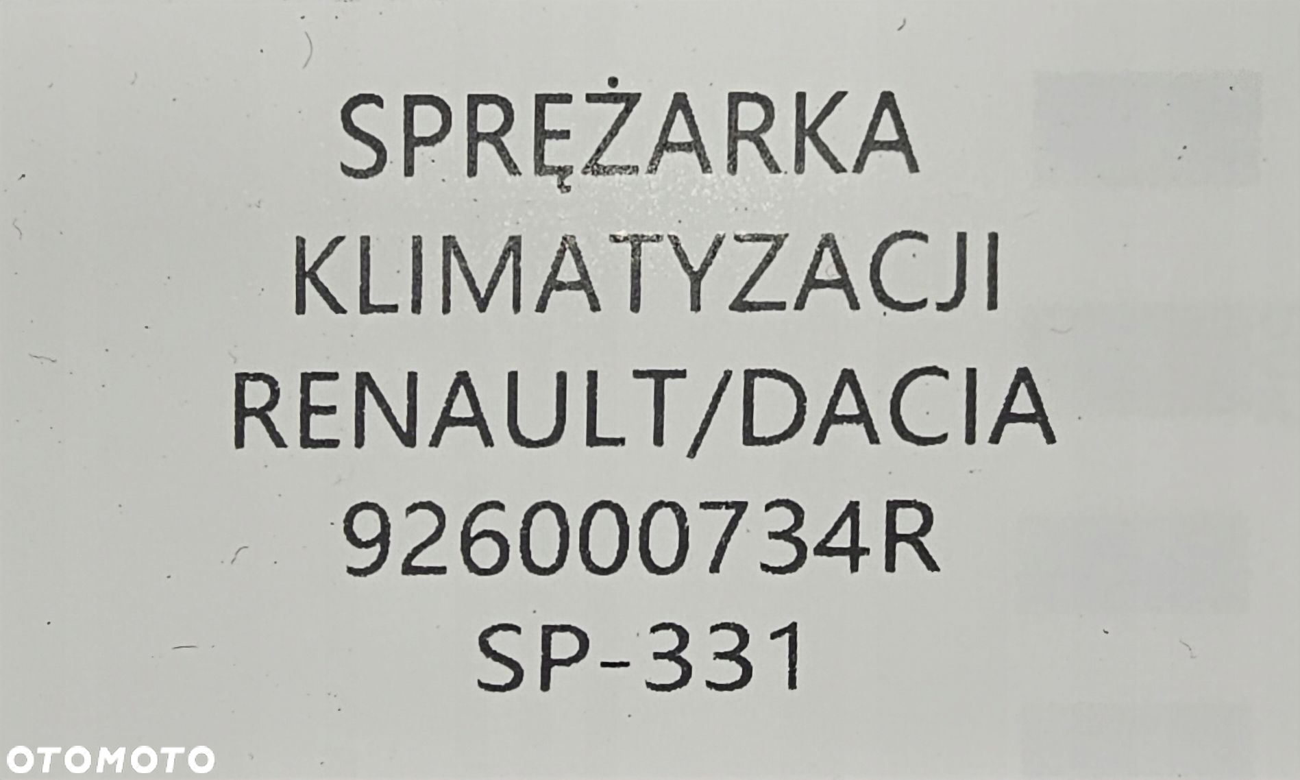 ORYGINALNA SPRĘŻARKA KLIMATYZACJI RENAULT CLIO IV / CAPTUR - 926000734R - 6