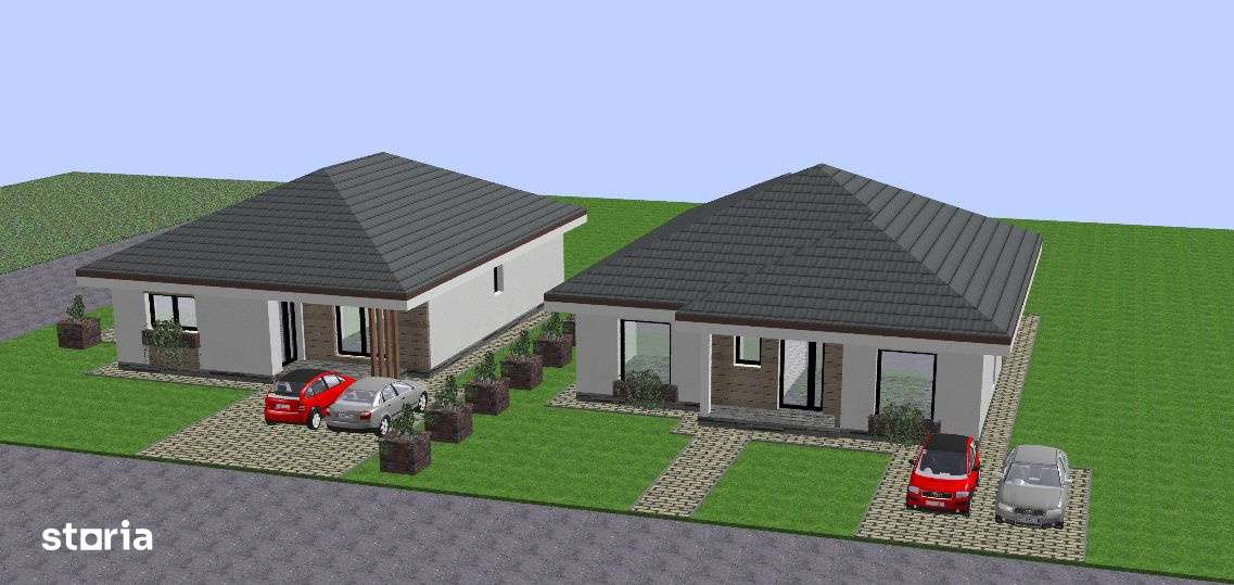 Casa individuala cu 4 camere, nivel parter, teren 550mp - Imagine principală: 4/14