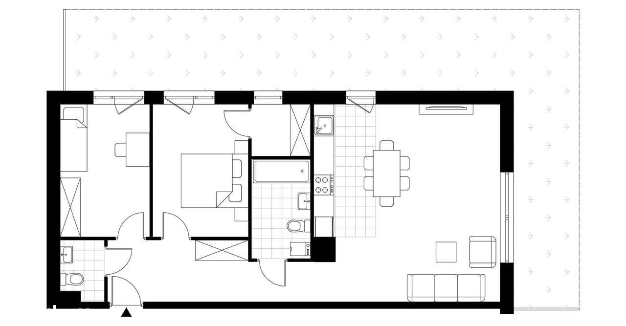 3-pokojowe mieszkanie 73m2 + ogródek Bezpośrednio - Pełny obrazek: 4/9