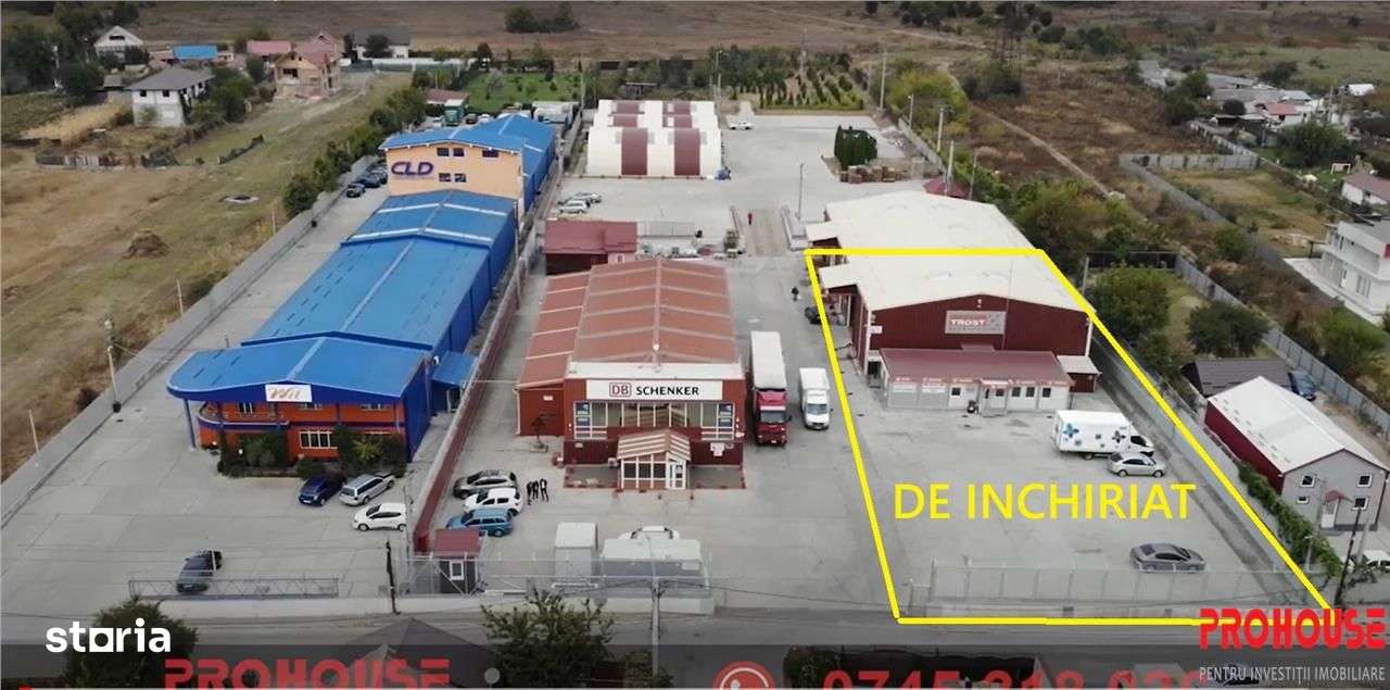 Hala moderna, izolata termic + rampa + platforma betonata - de inchiri - Imagine principală: 2/10