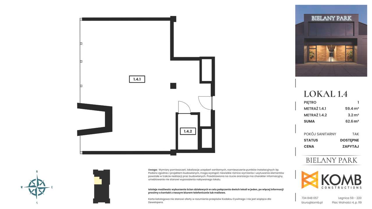 BIELANY PARK, lokal usługowy 1.4 - Pełny obrazek: 2/10