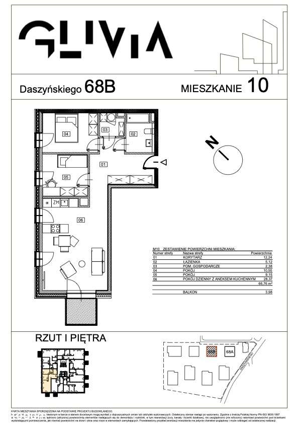 REZERWACJA Mieszkanie B10 - wysoki standard deweloperski - Pełny obrazek: 2/7