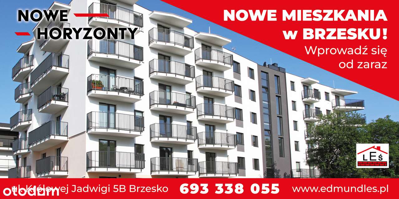 GOTOWE MIESZKANIE W BRZESKU|Oszczędne ogrzewanie i chłodzenie|2–3 pok.
