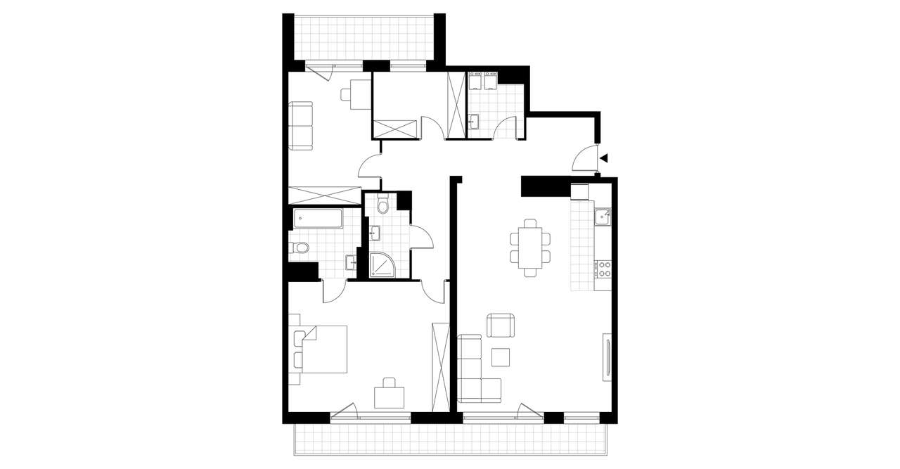 2-pokojowe mieszkanie 112m2 + balkon - Pełny obrazek: 3/8