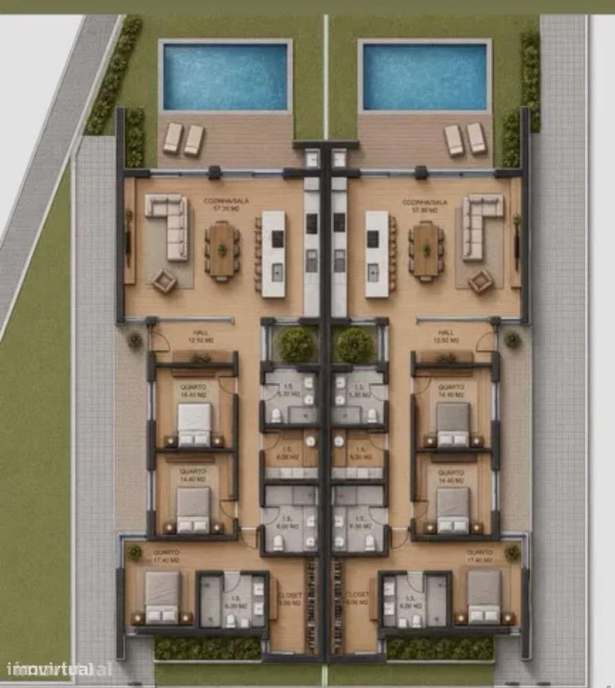 Moradia T3 | Térrea | Piscina | Jardim | Barbecue | 2 Carros-38