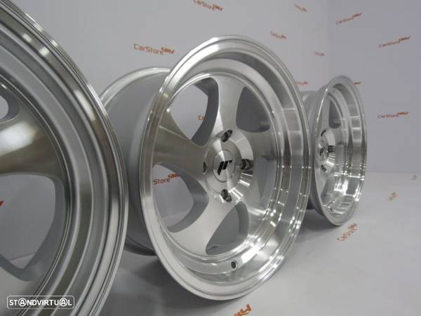 Jantes Japan Racing JR15 15x8 ET20 4x108 Silver Machined Face - 5