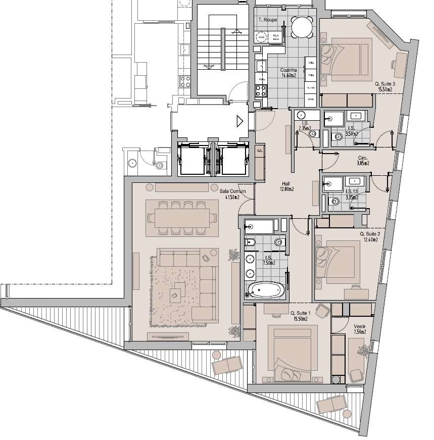Apartamento T3 c/ vista rio-27