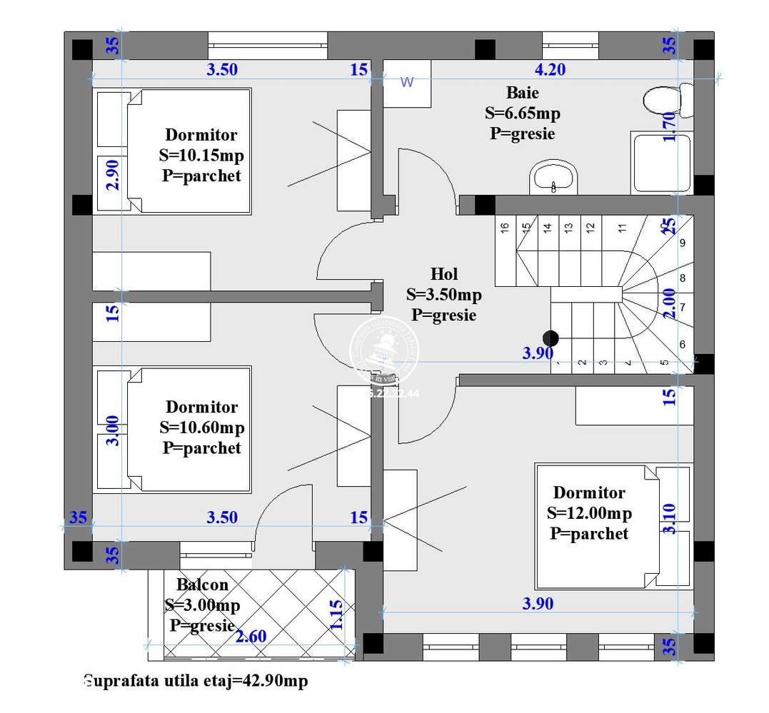 Case insiruite , 4 camere , P+1E - central in Valea Lupului-12