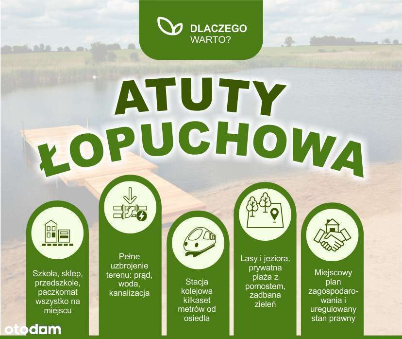 Działka 1010 m², media, MPZP, lasy, blisko PKP - Pełny obrazek: 4/15