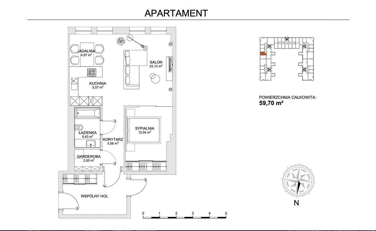 Apartament City Park, 2 pokoje, 60 m2, garaż-15