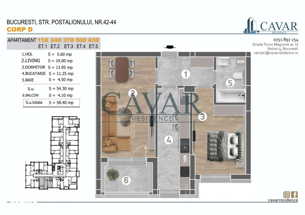 2 Camere Decomandat 58 mp Proiect Nou Discount 2000 Euro