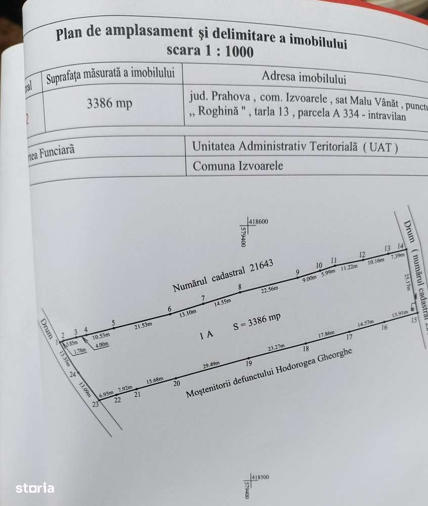 Teren Construibil de Vânzare în satul Homorâciu, Prahova - Imagine principală: 3/3