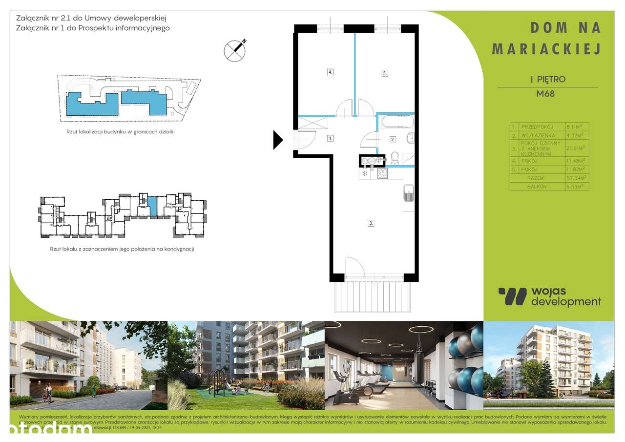 Dom na Mariackiej | mieszkanie M68 - Pełny obrazek: 3/8