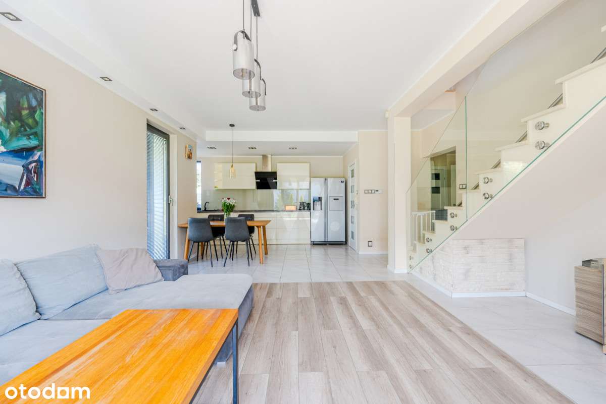 Nowoczesny bliźniak z pięknym ogrodem-5