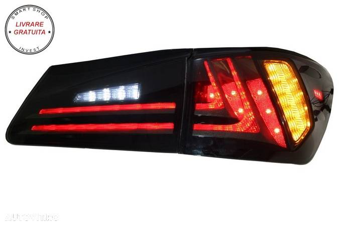 Stopuri Full LED LEXUS IS XE20 (2006-2012) Light Bar Facelift New XE30 Design Fumu- livrare gratuita - 7