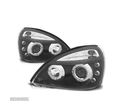 FARÓIS ANGEL EYES LED PARA RENAULT CLIO B 01-05 FUNDO PRETO - 2