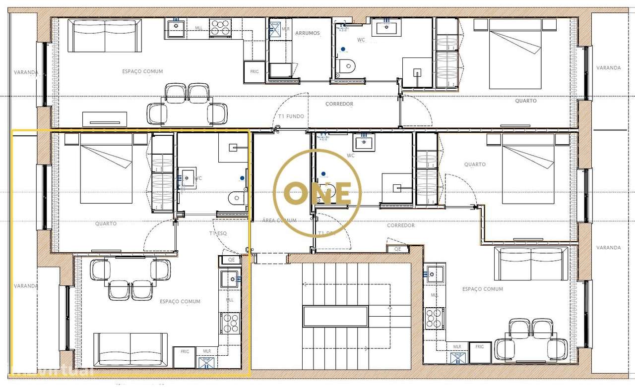 Apartamento T1 renovado no centro de Vila Nova de Famalicão - Grande imagem: 4/4