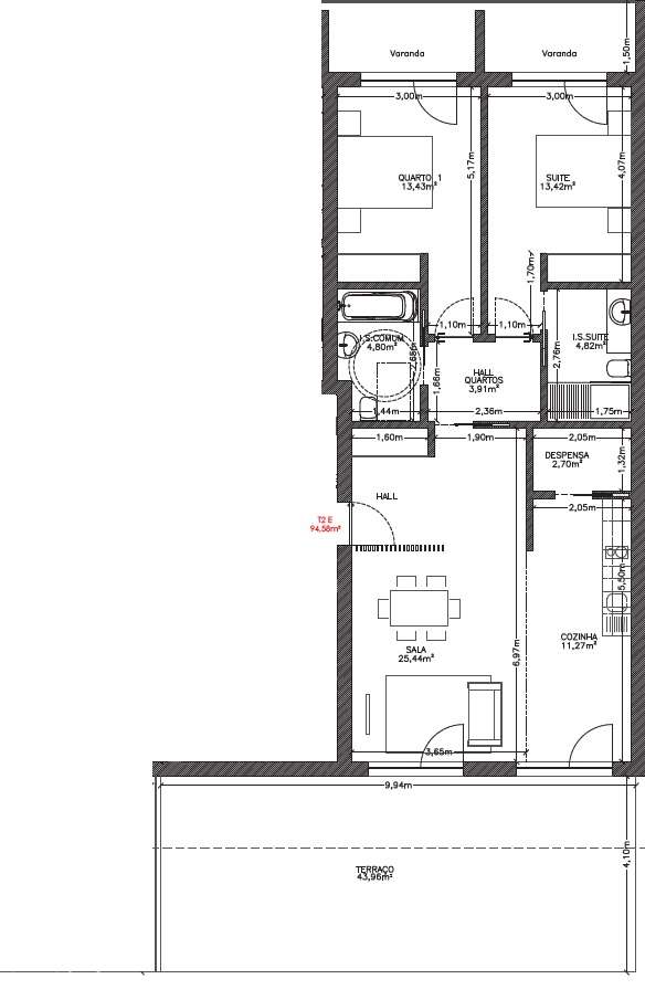 T2 com terraço, Avenida da Europa-9