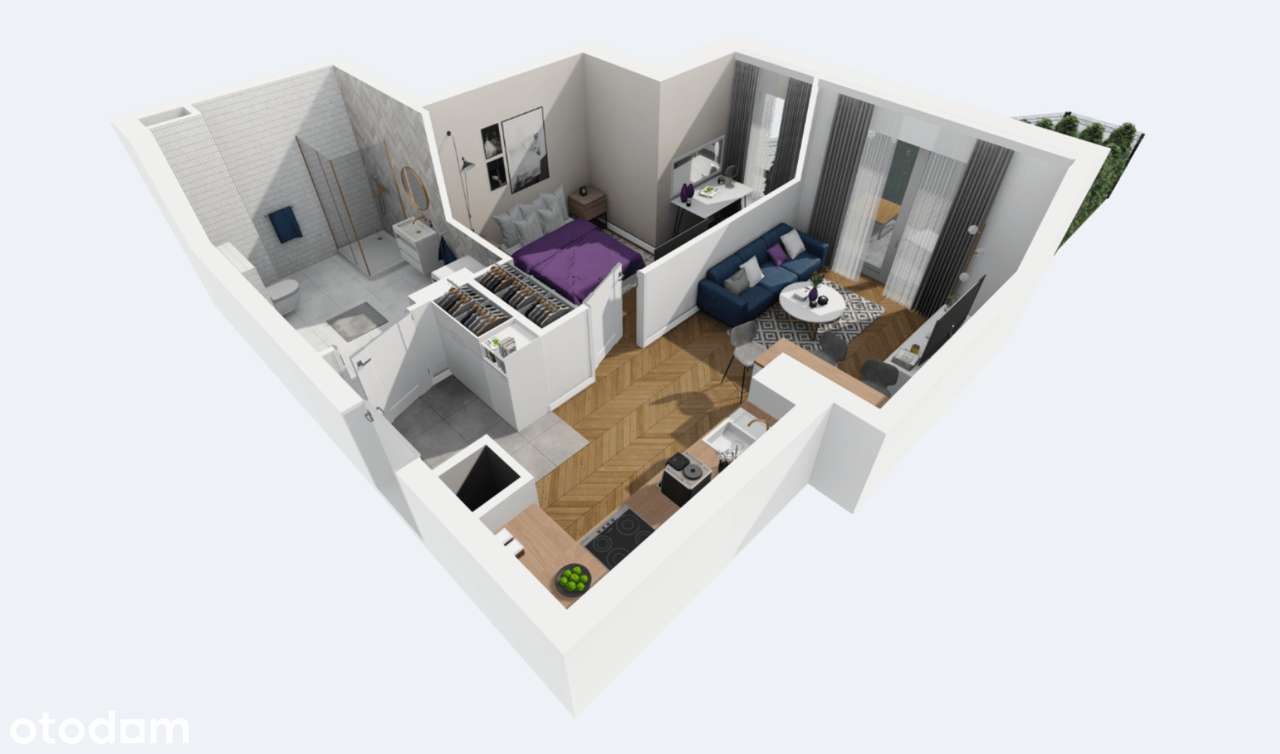 Piękne mieszkanie dla singla lub pary_Super lokalizacja. - Pełny obrazek: 5/10