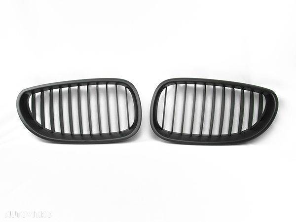 Grile negre pentru BMW E60 Seria 5 03-10 model sport M5 negru mat sau lucios - 3