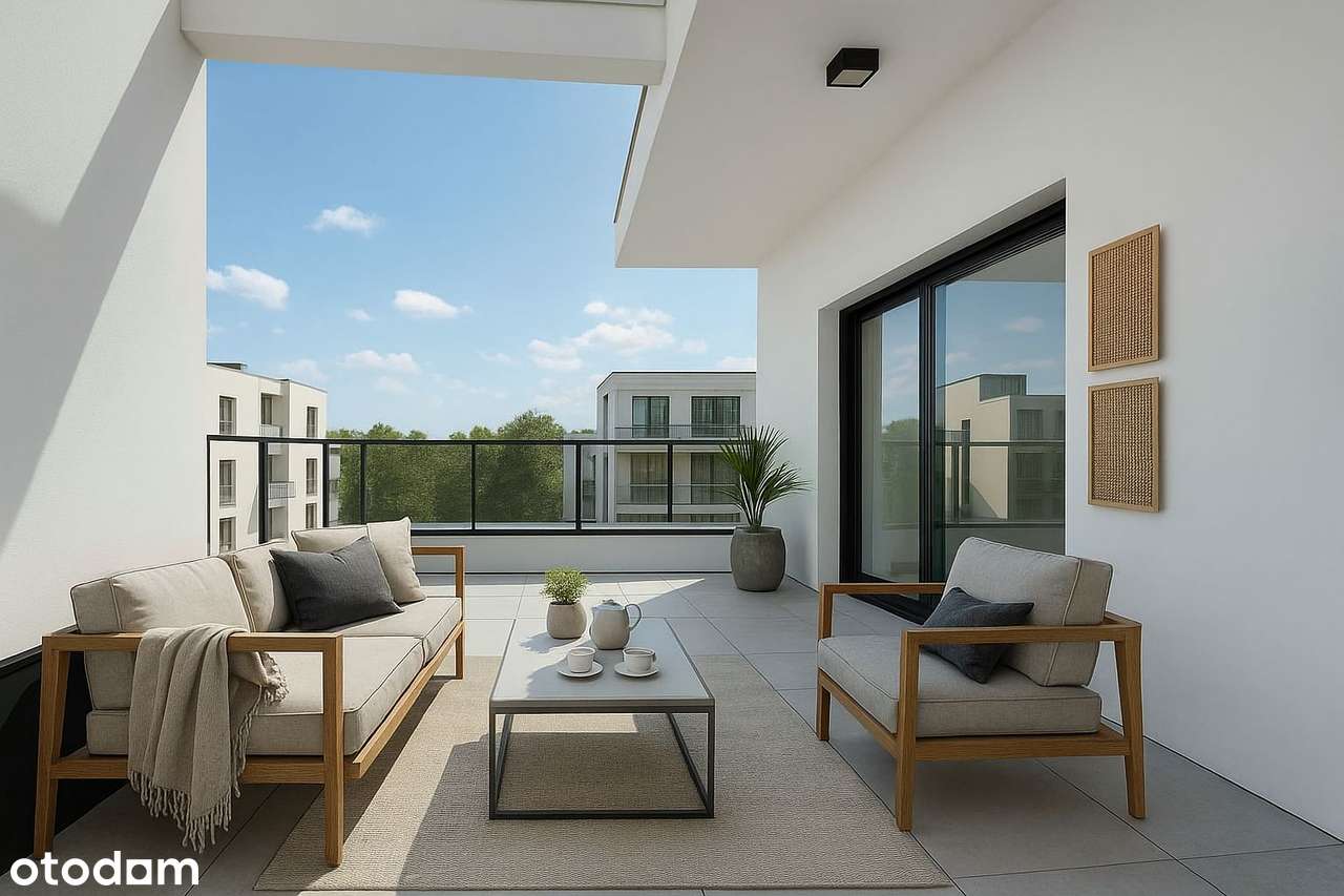 Piękne przestronne 4-pokojowe mieszkanie z tarasem i balkonem bez PCC - Pełny obrazek: 4/9