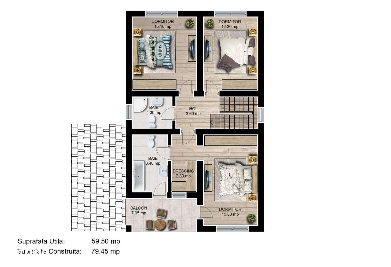 Casa individuala 4 camere 3 bai garaj Cartier Izvor Tarlungeni Brasov-10