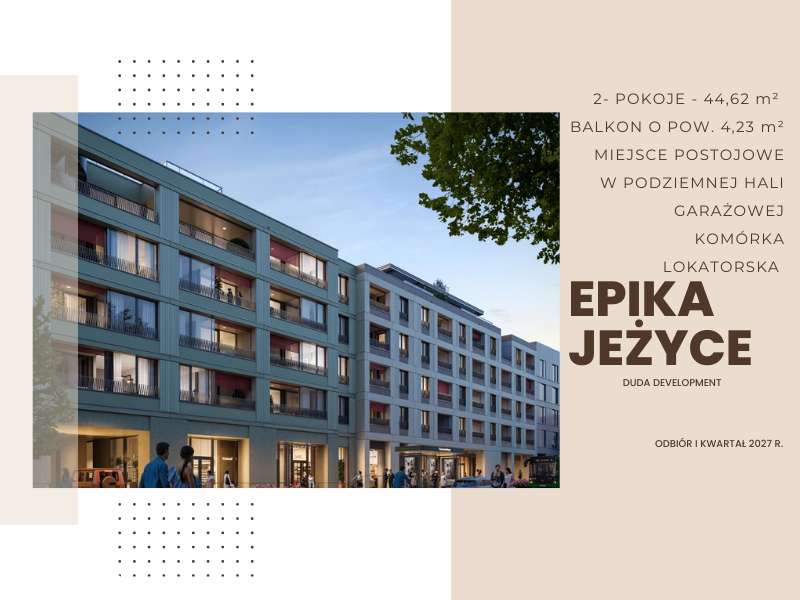 Nowe 2 pokoje na Jeżycach | Epika Jeżyce | 4. piętro | taras na dachu - Pełny obrazek: 5/13