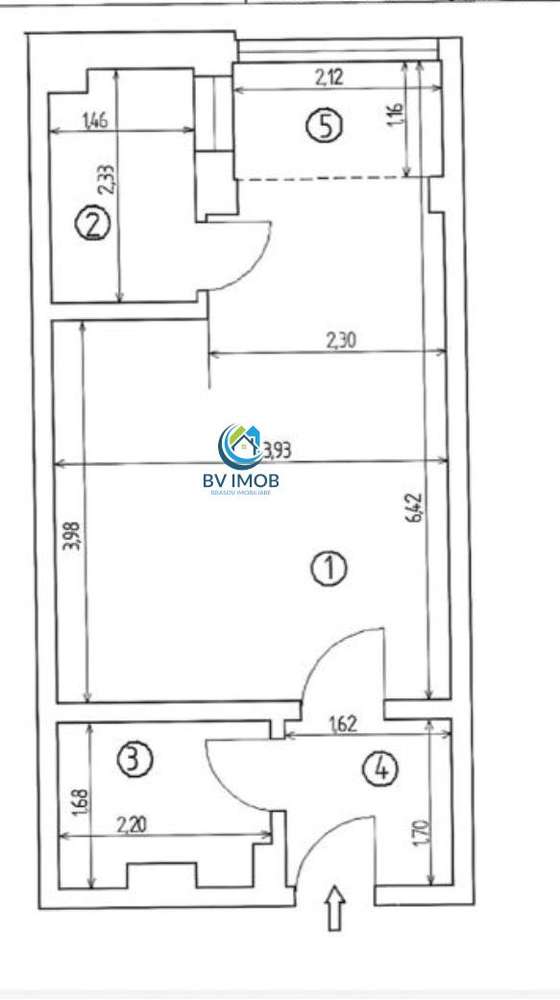 Vanzare garsoniera, zonaTractorul, etajul 1, insorita-1