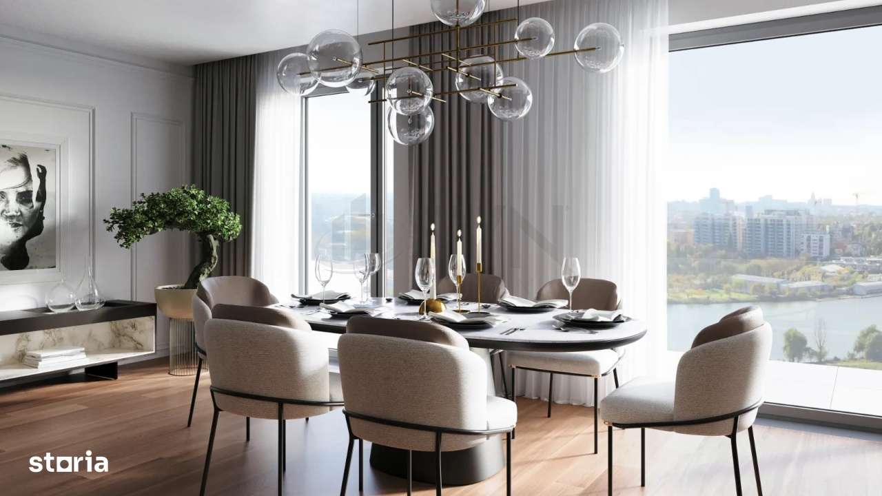 Barbu Vacarescu - Apartament cu 2 camere cu vedere spre lac - Imagine principală: 3/10