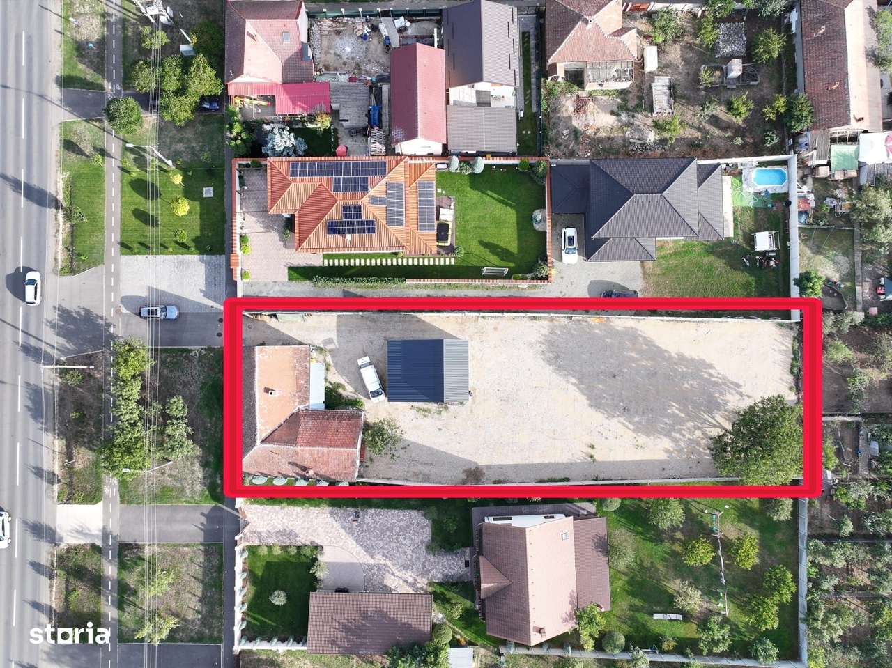 Teren 900 mp cu cladire de birouri pt depozit, parc auto,  centru logi - Imagine principală: 1/14