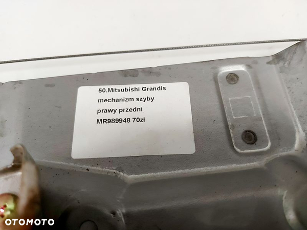 MITSUBISHI GRANDIS MECHANIZM SZYBY PRAWY PRZÓD PRZEDNI PODNOŚNIK SILNIK MR989948 - 3