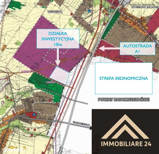 Grunty Inwestycyjne 10ha A1 Logistyka/Produkcja - Pełny obrazek: 4/5